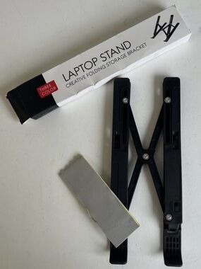 Adjustable Black Folding Laptop & Tablet Stand